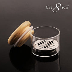 Cre8tion Brush Cleaner Jar With Bamboo Cap