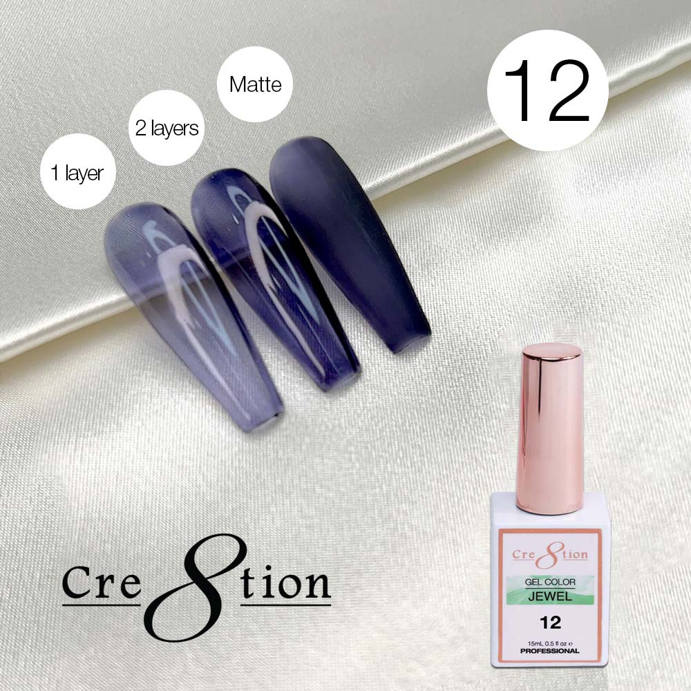 Cre8tion Soak Off Gel 0.5oz G12 - Jewel Collection