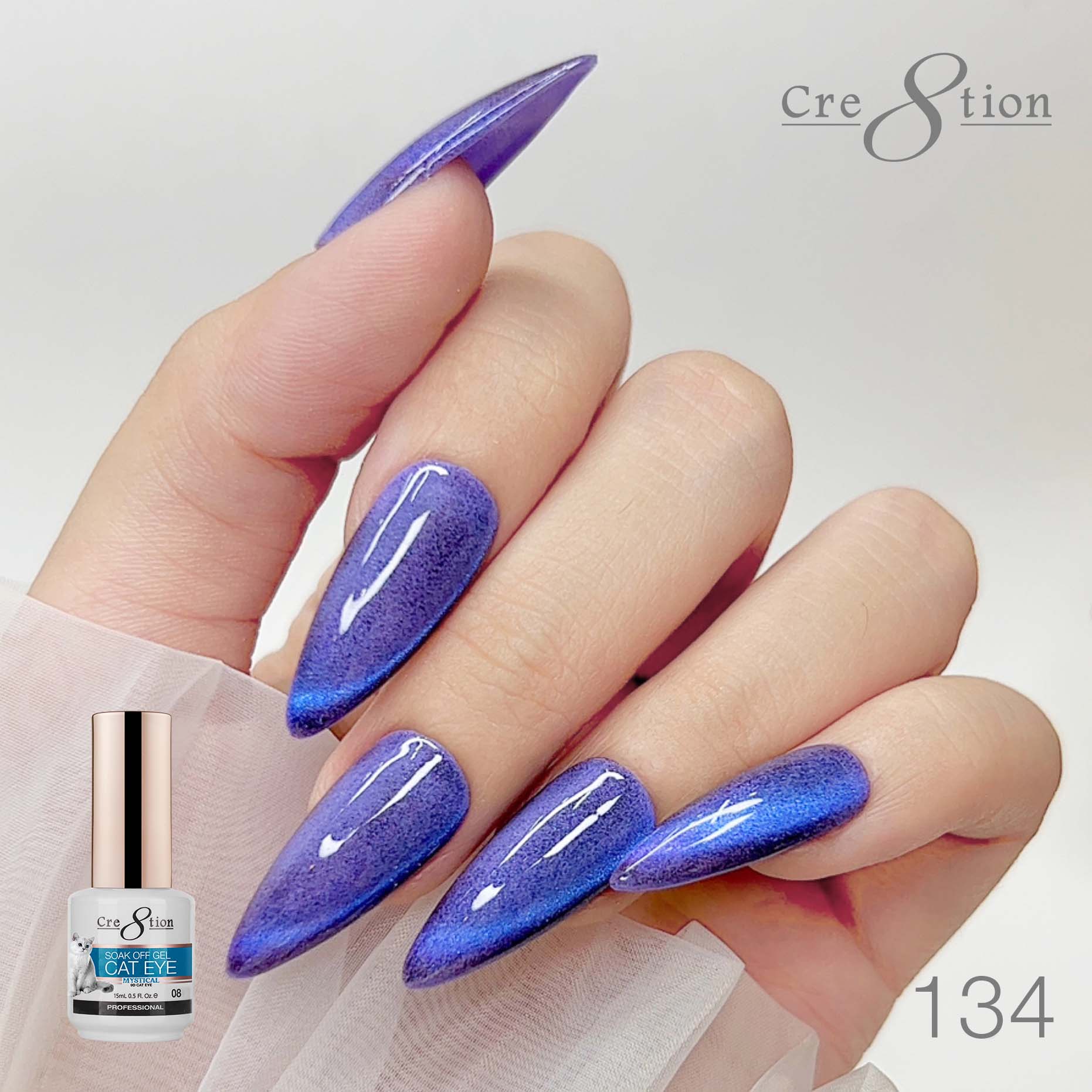 Cre8tion Cat Eye Gel 0.5oz - Mystical Collection - 134