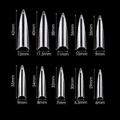 Cre8tion Special Shape - 02 Long Stiletto Nails 600 pcs./box