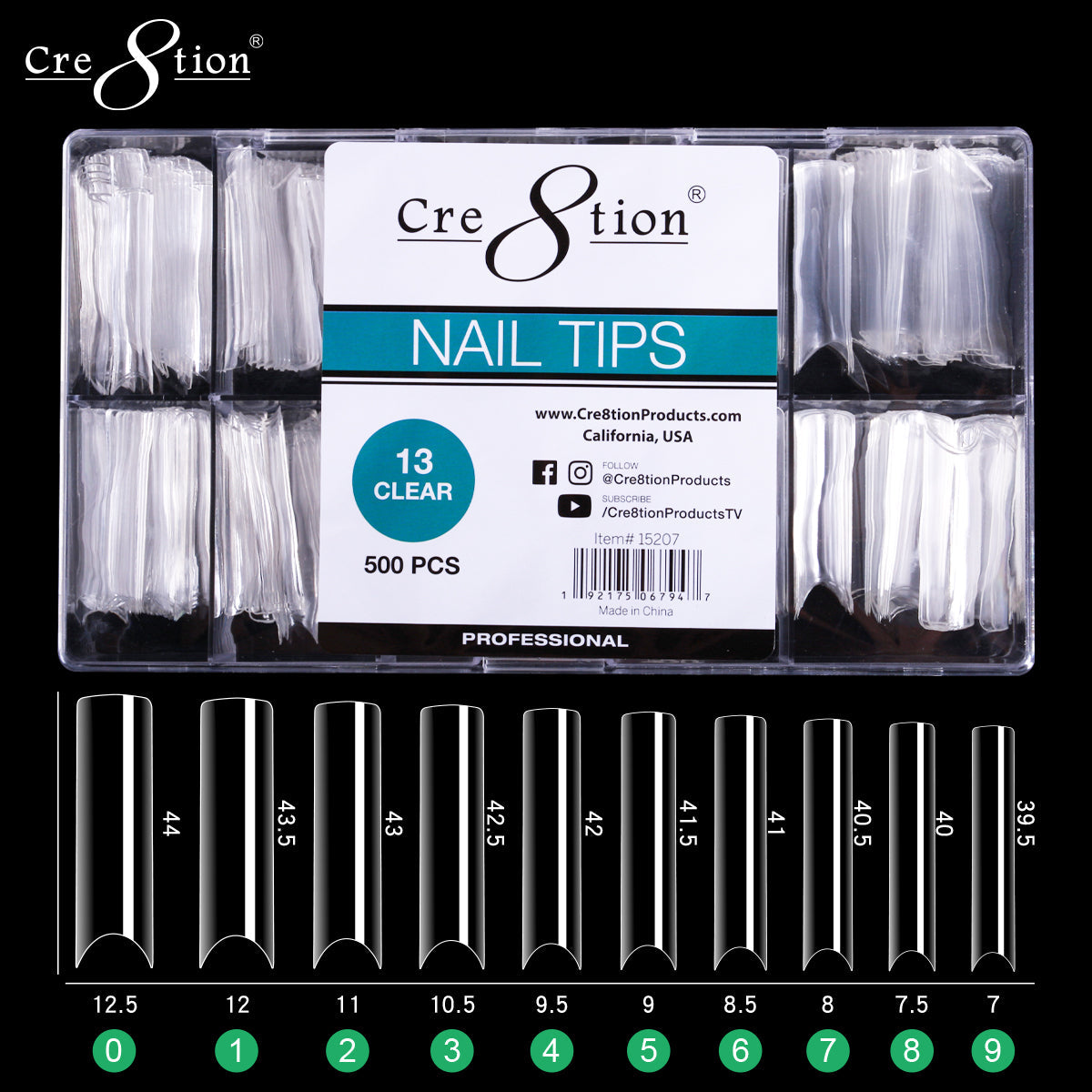 Cre8tion Special Shape - 13 Extra Long Straight 500 pcs./box