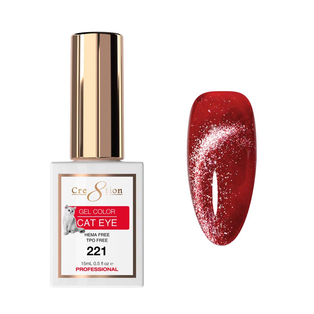 Cre8tion Cat Eye Soak Off Gel 0.5oz 221