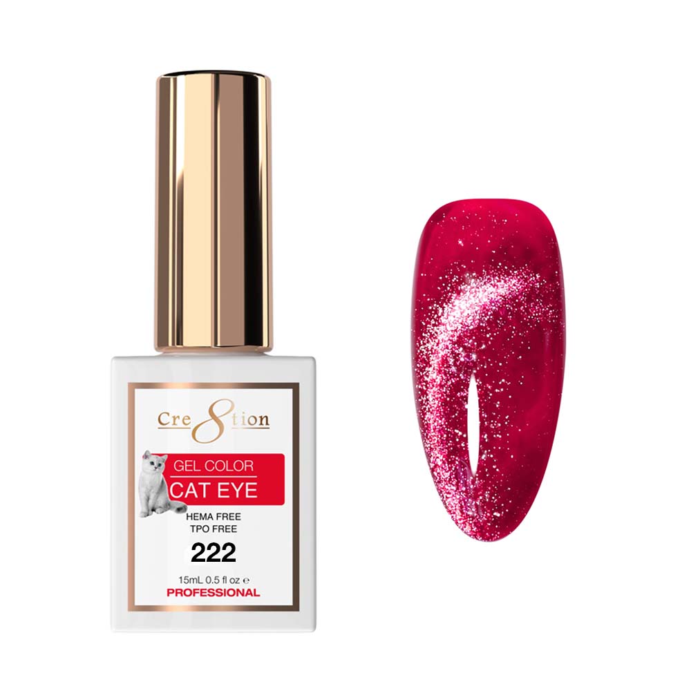 Cre8tion Cat Eye Soak Off Gel 0.5oz 222