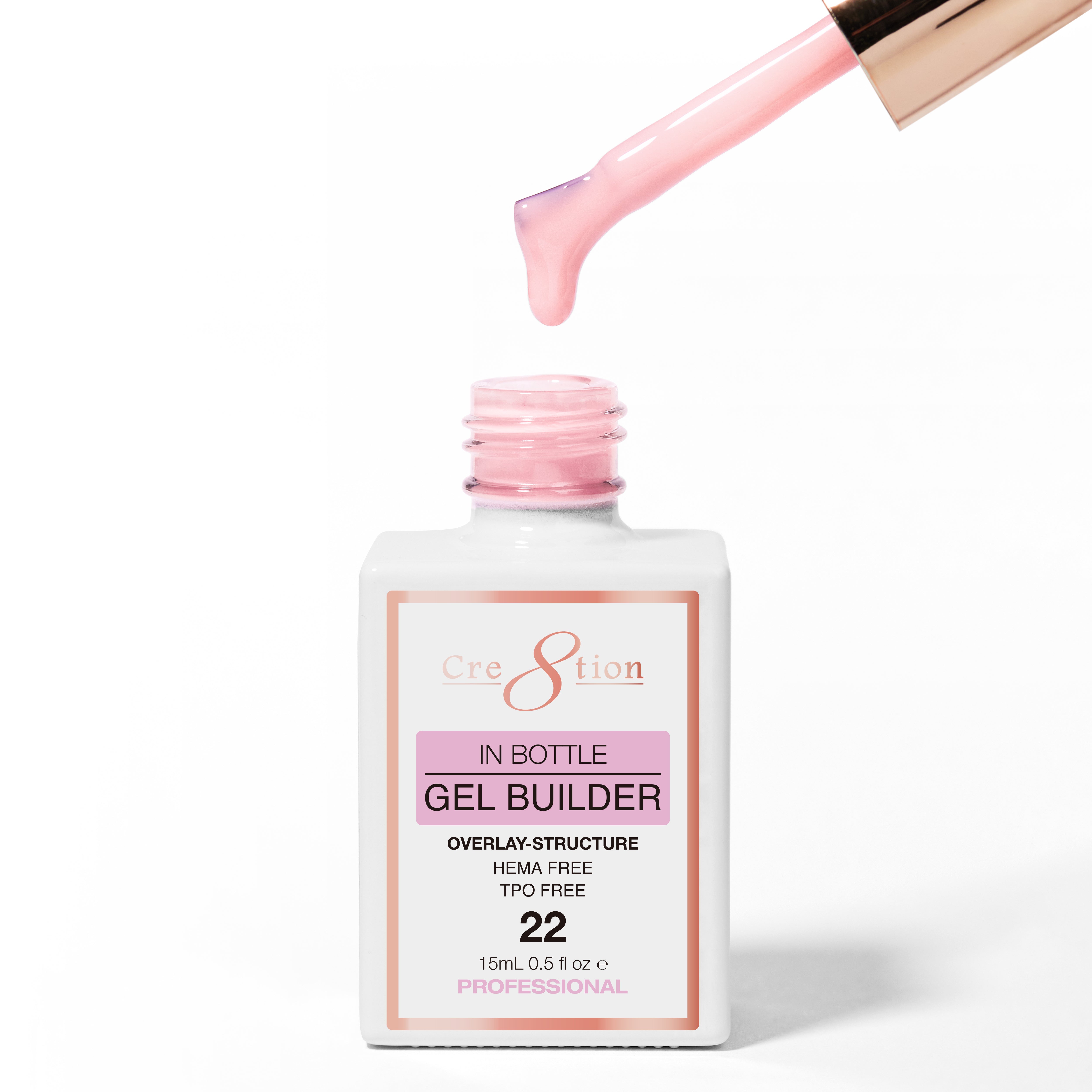 Cre8tion Gel Collection - Overlay/ Brush on Builder 0.5oz 22 Popsicle Spark