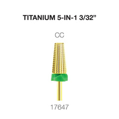 Cre8tion Titanium 5 in 1 Nail Filing Bit 3/32"