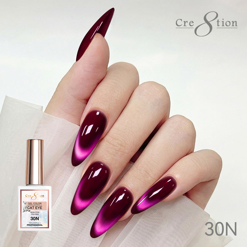 Cre8tion Cat Eye Soak Off Gel 0.5oz 30N