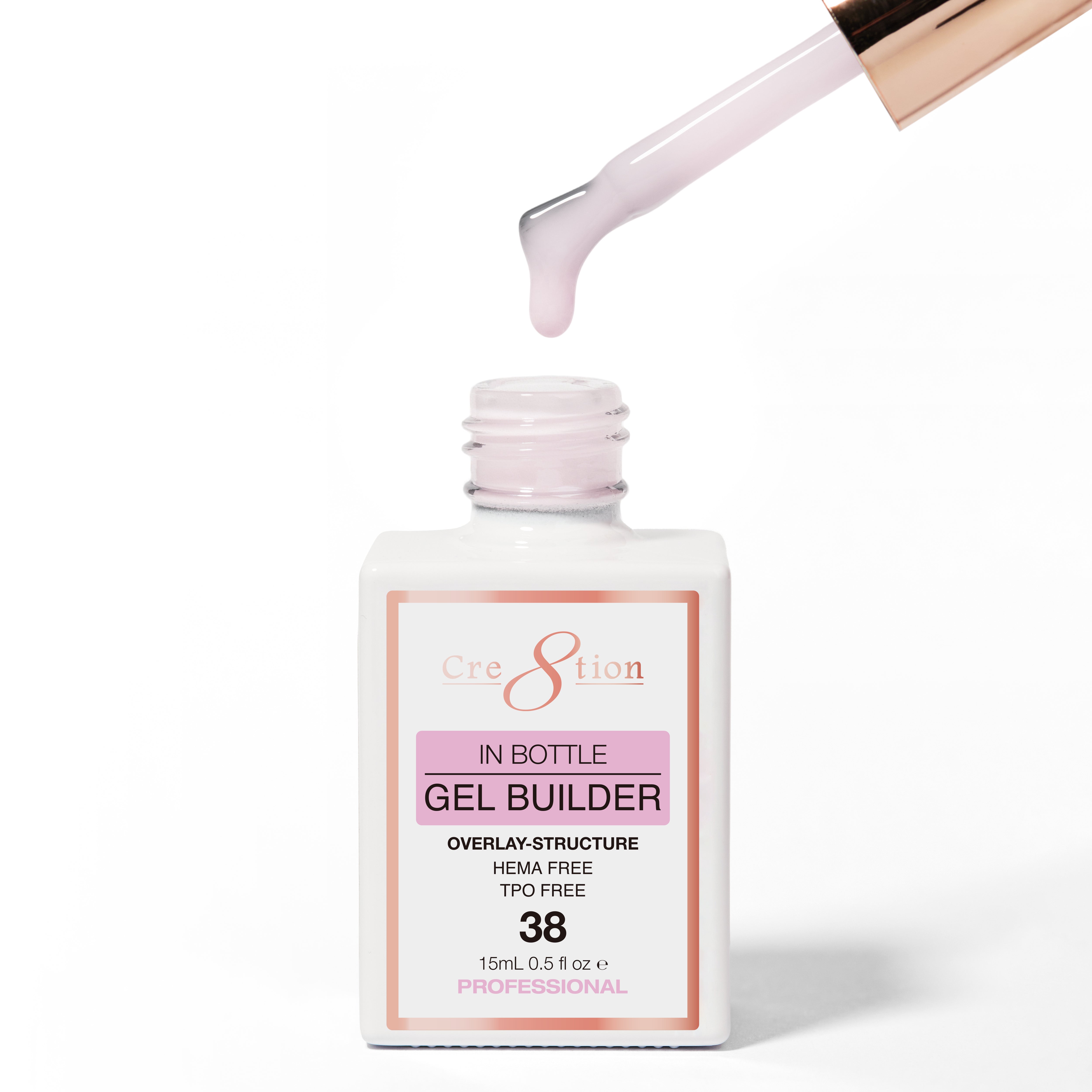 Cre8tion Gel Collection - Overlay/ Brush on Builder 0.5oz 38 Morning Glow