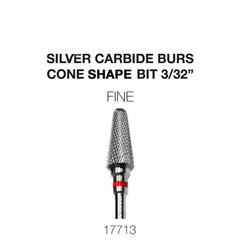Cre8tion Silver Carbide Burs - Cone Sharp Bit - Fine 3/32'