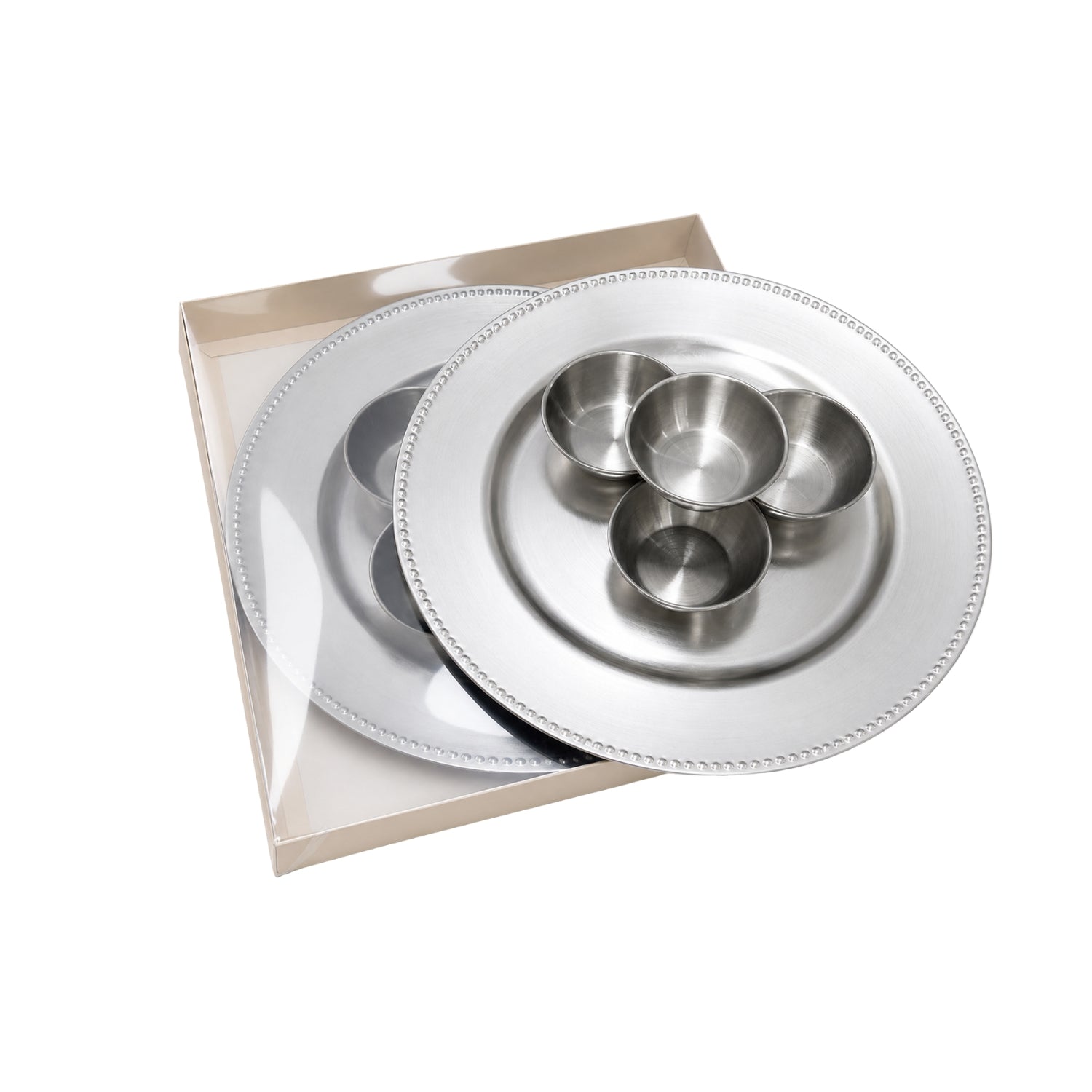 Cre8tion Pedicure Tray Set - Silver
