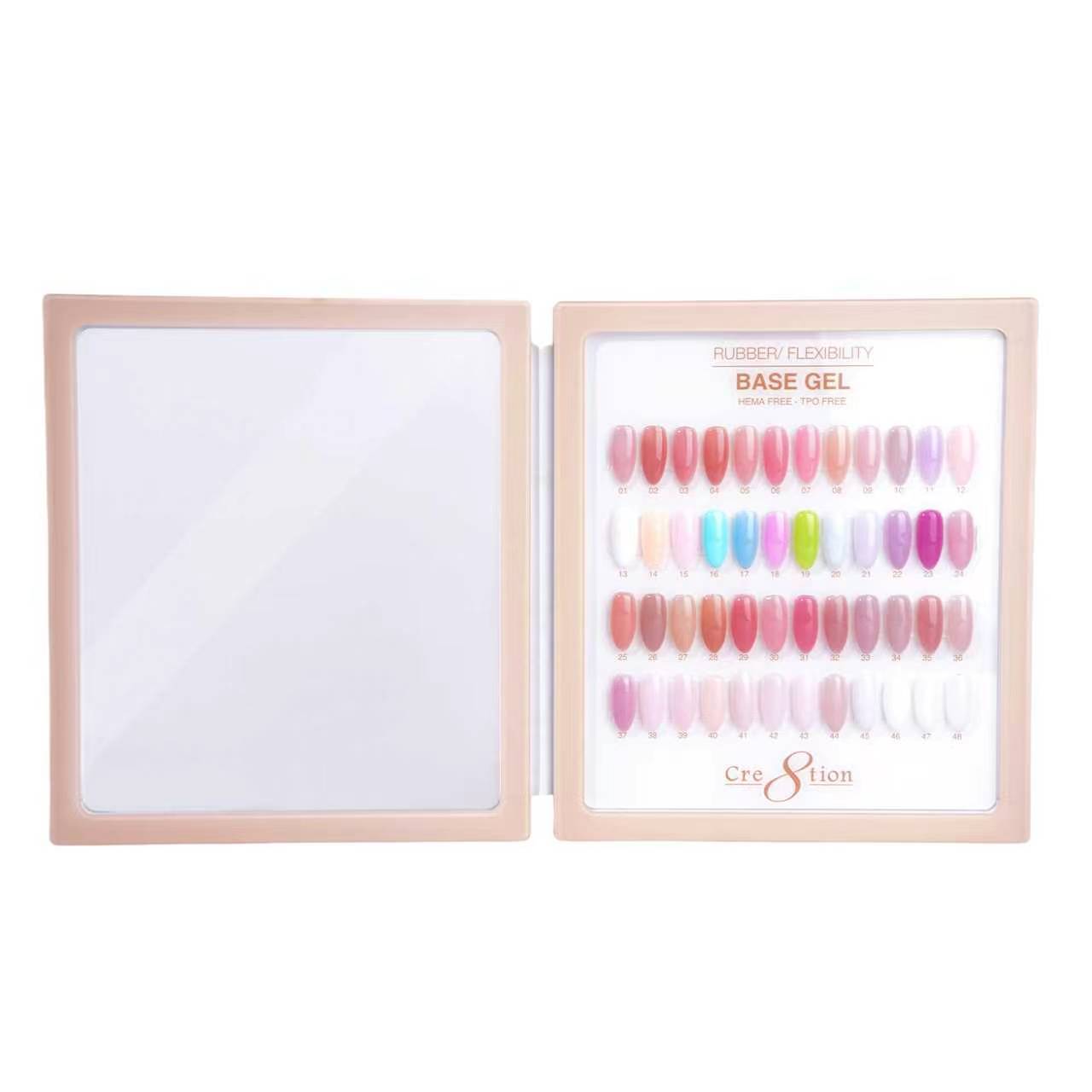 Cre8tion Acrylic Booklet - Rubber Base/Biab Gel 48 Colors
