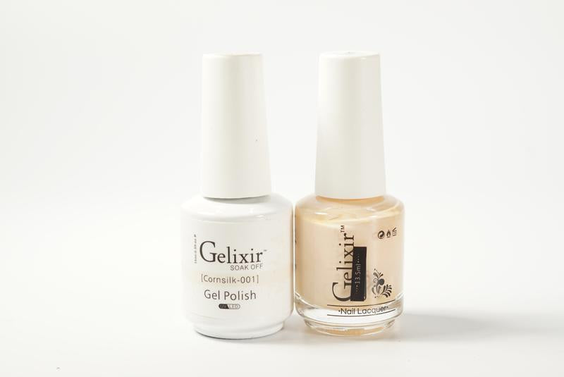 Gelixir Nail Polish Gel & Matching Lacquer Cornsilk 1 PK #001
