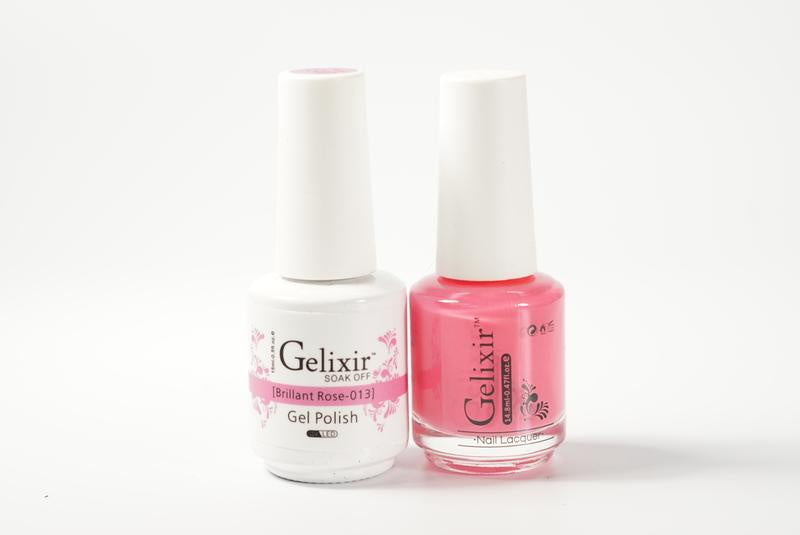 Gelixir Nail Polish Gel & Matching Lacquer Brilliant Rose 1 PK #013