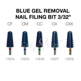 Cre8tion Blue Gel Removal Nail Filing Bit 3/32"