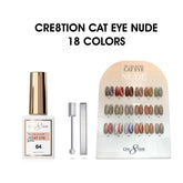 Cre8tion Cat Eye Gel 0.5oz - Nude Collection - 18 colors (#55 - #72) w/ 1 Magnet Bar, 1 Magnet Duo & 1 Color Chart