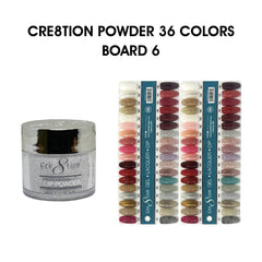 Cre8tion Matching Color - 36 colors Board 6 #181-#216 w/ 2 Color Chart