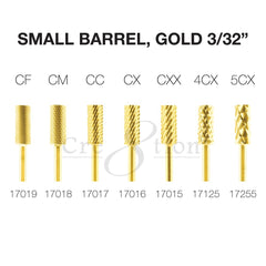 Cre8tion Carbide Small Barrel, Gold 3/32"