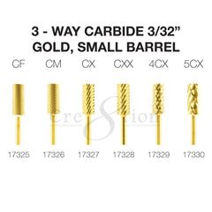 Cre8tion 3-Way Carbide Gold, Small Barrel 3/32"