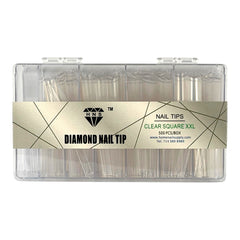 HNS DIAMOND NAIL TIP CLEAR SQUARE