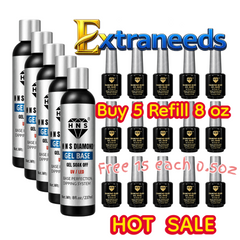 HNS DIAMOND GEL BASE REFILL 8OZ BUY 1 FREE 3 EACH O.50Z