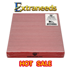 HNS DIAMOND NAIL FILES Red Square Sanitizable Jump 80/80 IN bag 50pcs