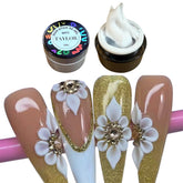 TAYLOR 3D GEL NAIL ART WHITE NON- STICKY HAND GELS FOR NAIL ART U V LED