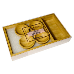 Cre8tion Bamboo Spa Tray with 4 Bowls Set