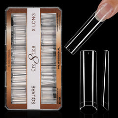 Cre8tion Special Shape Tip Square Clear - Extra Long