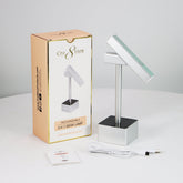 Cre8tion Portable Rechargeable 2in1 UV/LED Desk Lamp - Silver 15W