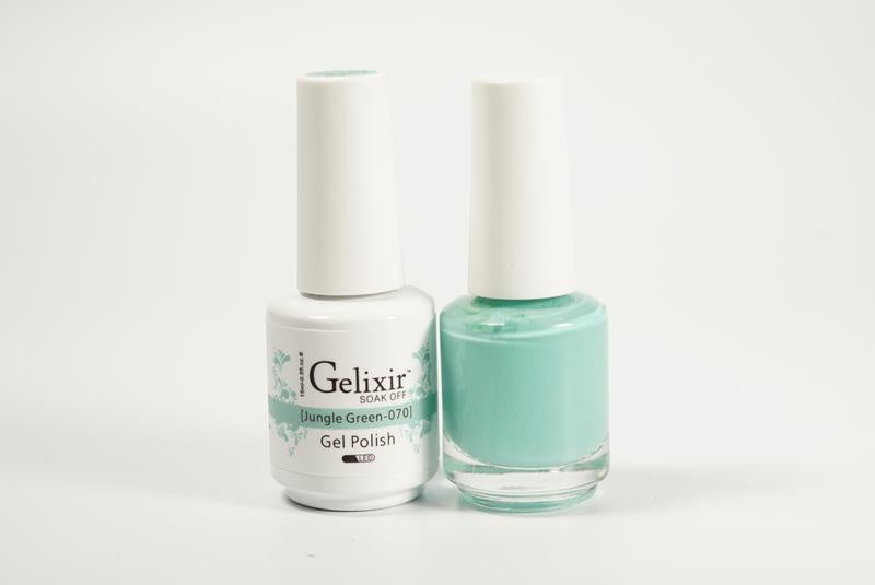Gelixir Nail Polish Gel & Matching Lacquer Jungle Green 1 PK #070