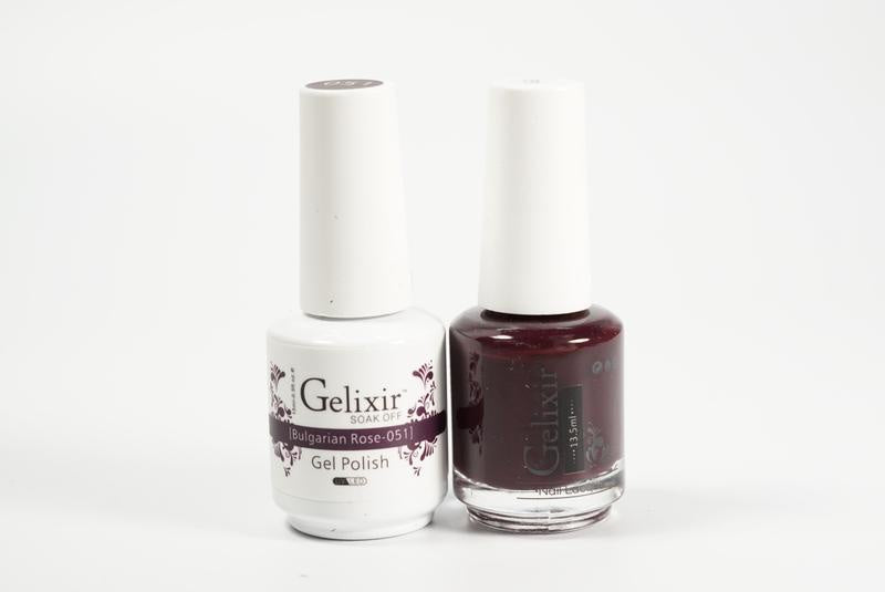 Gelixir Nail Polish Gel & Matching Lacquer Bulgarian Rose 1 PK #051