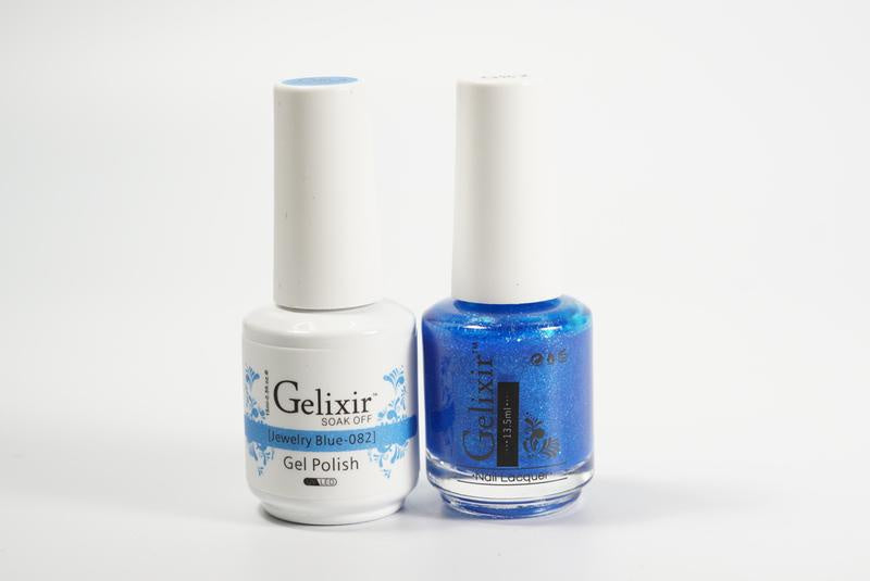 Gelixir Nail Polish Gel & Matching Lacquer Jewelry Blue 1 PK #082