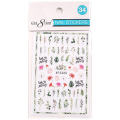 Cre8tion Nail Art Sticker Flower (26 Styles)