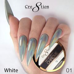 Cre8tion Chrome Nail Art Effect 1g - 01 Silver Hologram A