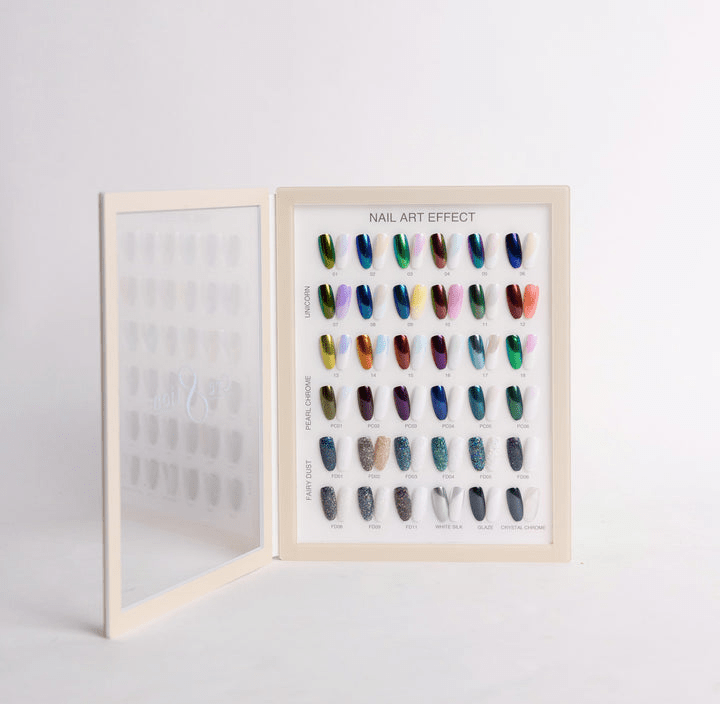 Cre8tion Acrylic Booklet - Nail Art Effects 36 colors (Unicorn, Pearl Chrome, Fairy Dust)