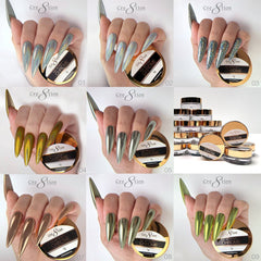 Cre8tion Chrome Nail Art Effect 1g - Full set 72 Colors