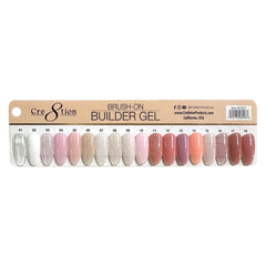 Cre8tion Color Chart - Overlay/ Brush on Builder Collection 18 Colors