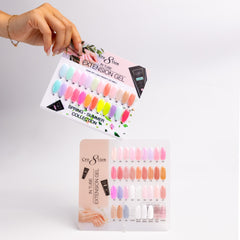 Cre8tion Counter Display Color Chart - Poly Gel-Extension Gel In Tube 24 colors (#37-#60) Spring - Summer Collection