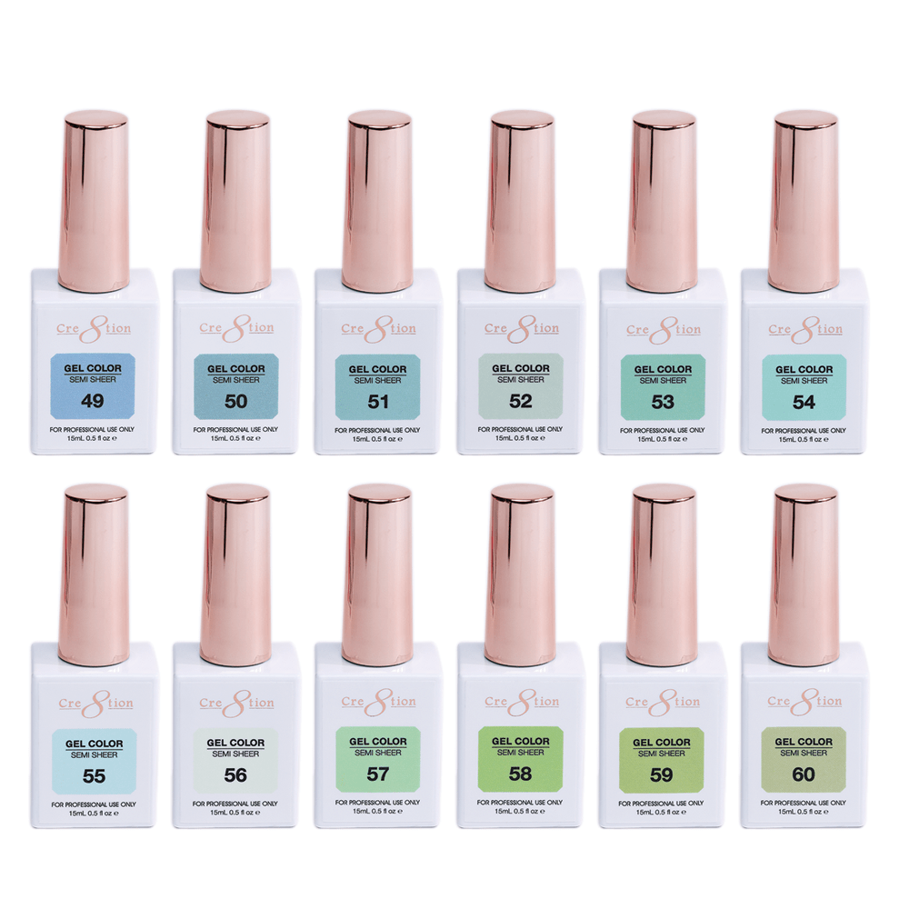 Cre8tion Hema Free Semi-Sheer Collection 0.5oz - Mint Sky Series