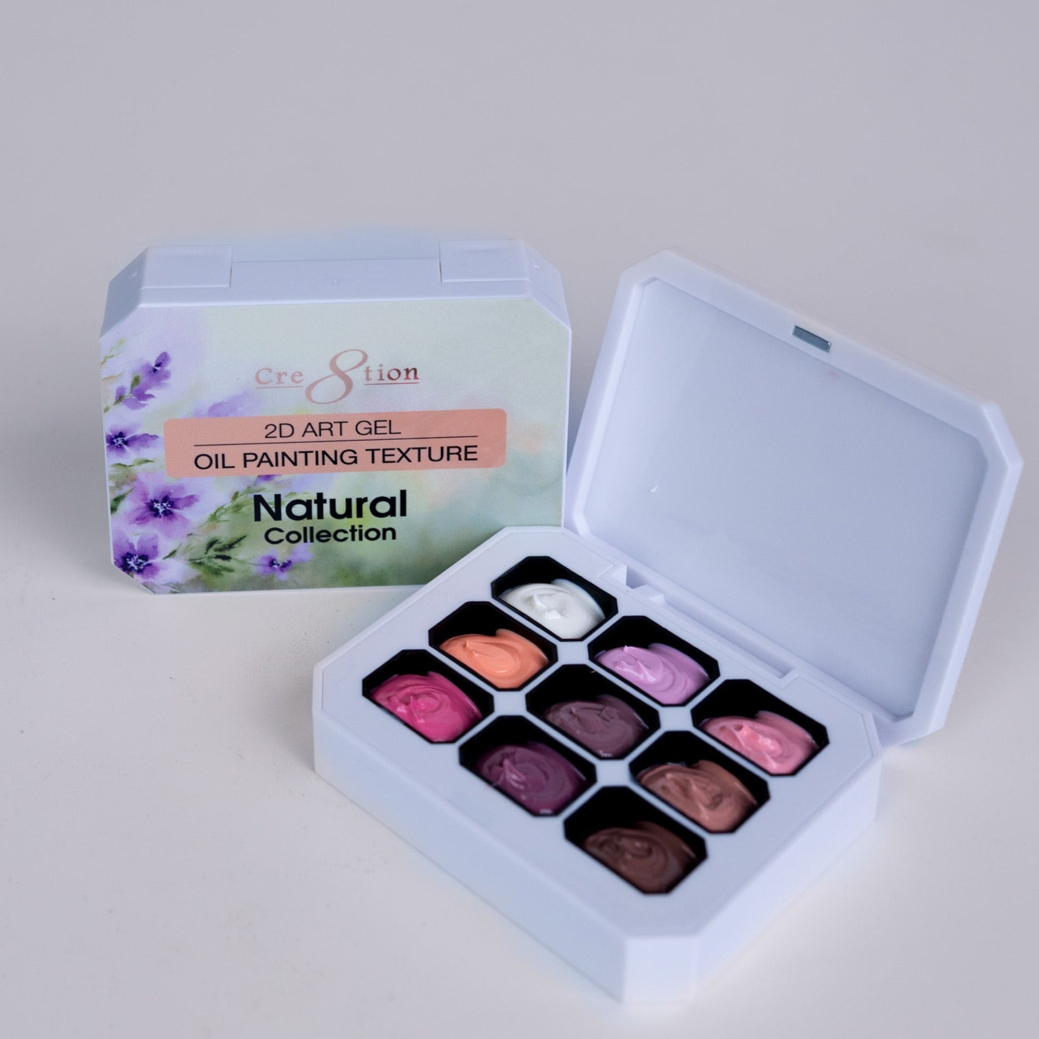 Cre8tion Nail 2D Canvas Painting Gel Palette - Natural Collection