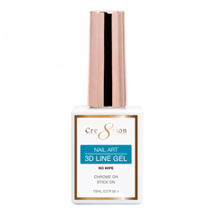 Cre8tion Nail Art 3D Line Gel 0.5oz Clear