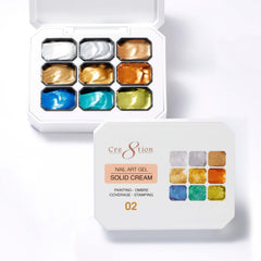 Cre8tion Nail Art Gel - Solid Cream - 02 Metallic