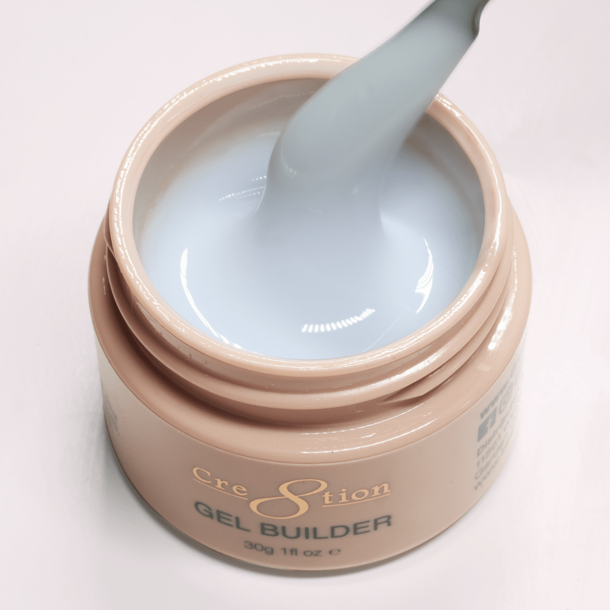 Cre8tion Overlay/Builder Gel in Jar 1oz - Hema Free/TPO Free - Low Heat - 01 Snow White