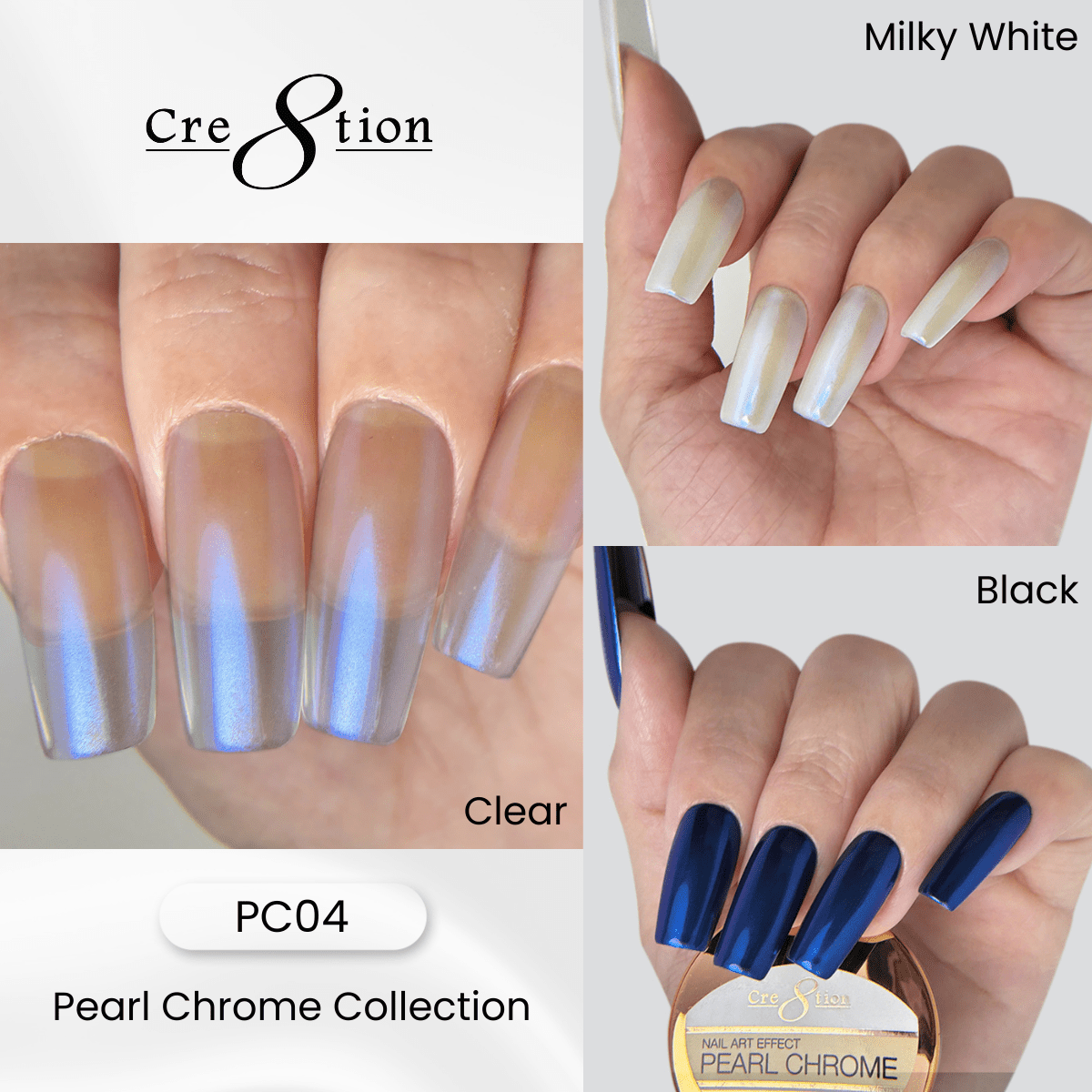 Cre8tion Pearl Chrome Nail Art Effect 1g - 04
