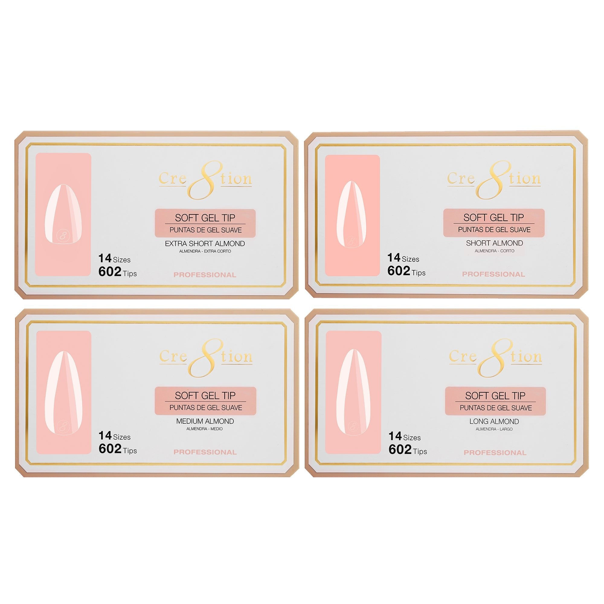 Cre8tion Soft Gel Tips - ALMOND