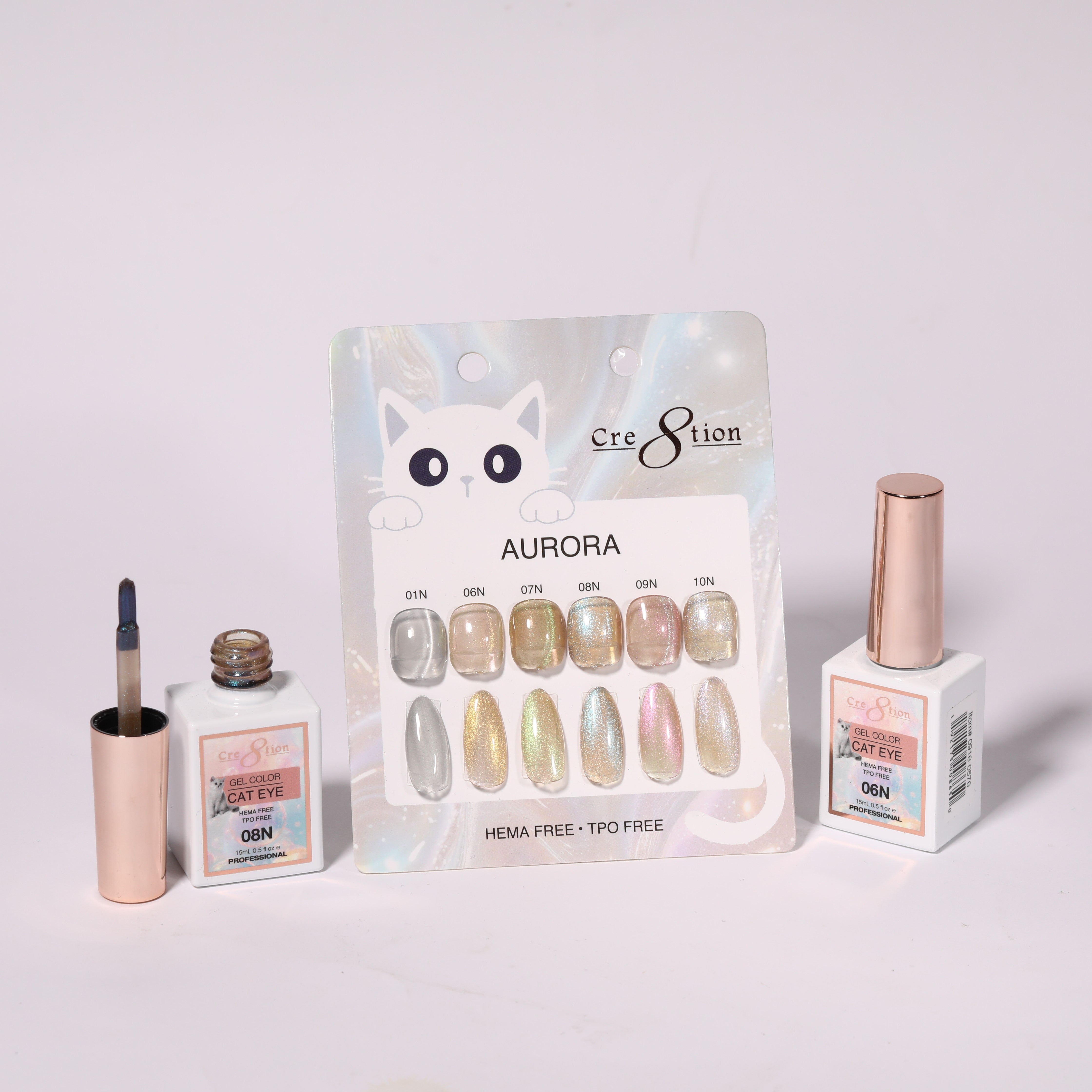 Cre8tion Cat Eye Aurora Set - 6 Colors w/ 1 Calendar Display