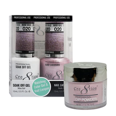 Cre8tion Matching Sets - 020 ROSE GOLD (SHIMMERY)