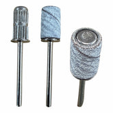 My Store 3-piece professional nail drill bit set including a metal cuticle bit and two abrasive sanding bands.