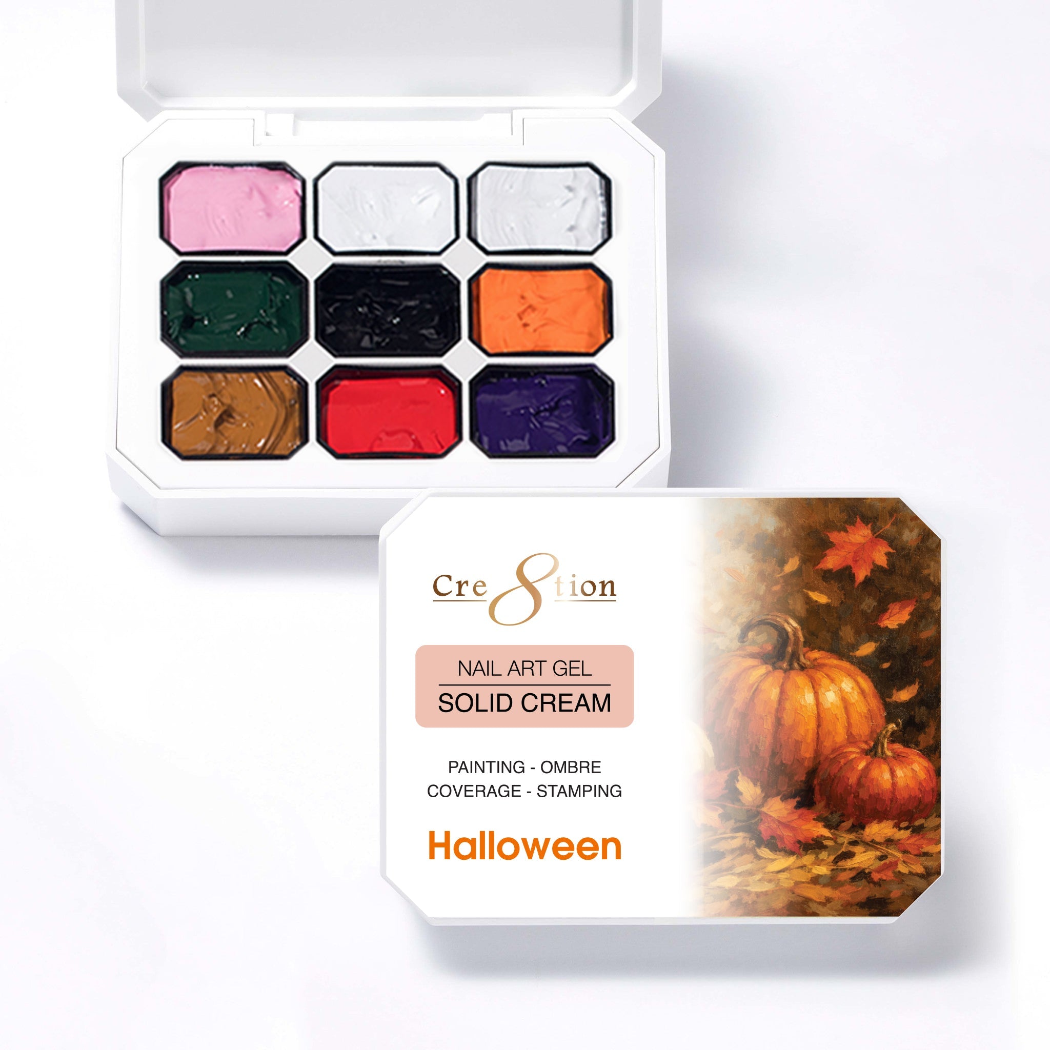 Cre8tion Nail Art Gel - Solid Cream Collection - Halloween