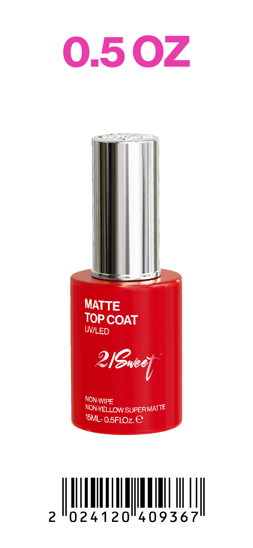 21Sweet Matte Topcoat Gel, 0.5 oz [40% Off]