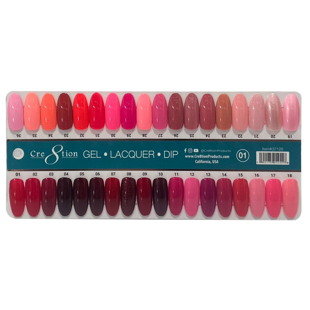 Cre8tion Color Chart - Matching 3 in 1 - 324 colors - Pick 1